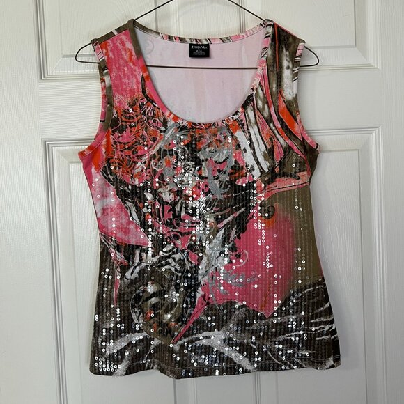 Tribal Sequin Tank top Sleeveless Size PS - Picture 1 of 10